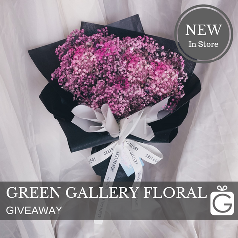 Kuching Florist, Green Gallery Floral, Kuching flower giveaway, baby breath giveaway