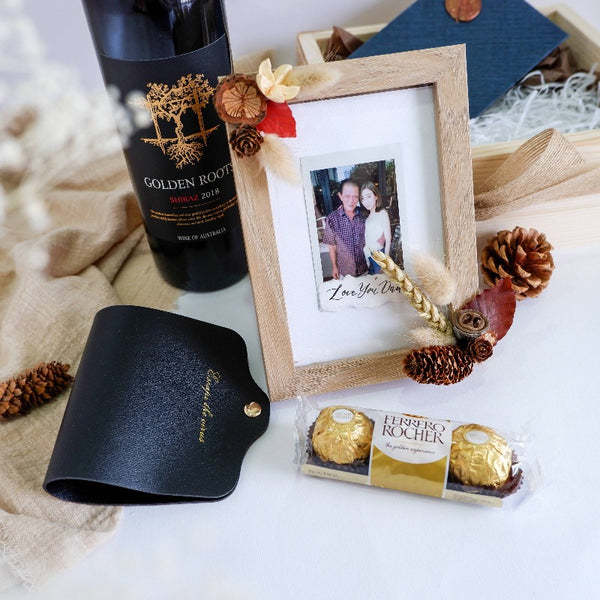 ‘Always on My Mind’ Wine & Photo Frame Wooden Gift Box