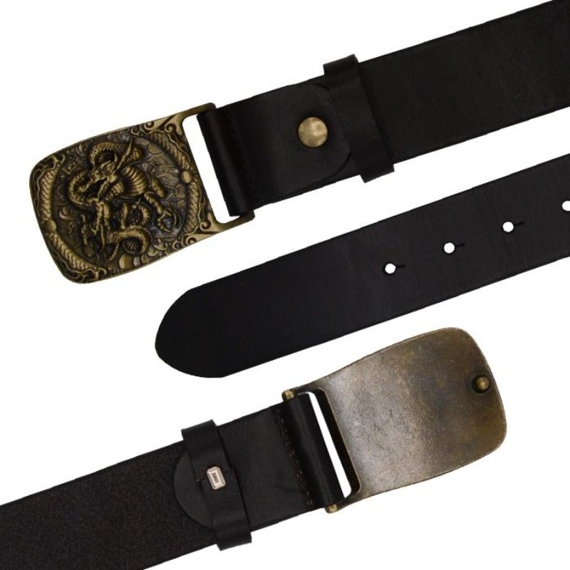 Plaque Buckle Men's Leather Belt Option 3 (Nationwide Delivery) | Giftr ...