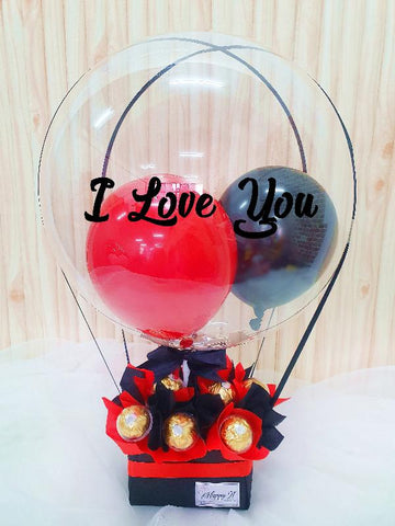 Valentine's Day Classic Aqua Balloon Chocolate Bouquet – One Image Balloon  Sdn Bhd