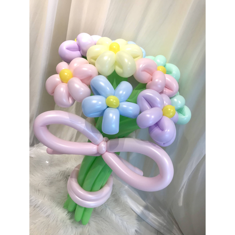 Daisy, Rose, Stalk Flower Balloon Bouquet