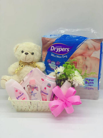Deluxe Baby Girl Gift Set - Gift Baskets for New Born Baby | Send Gifts  International to United Kingdom - Flora2000