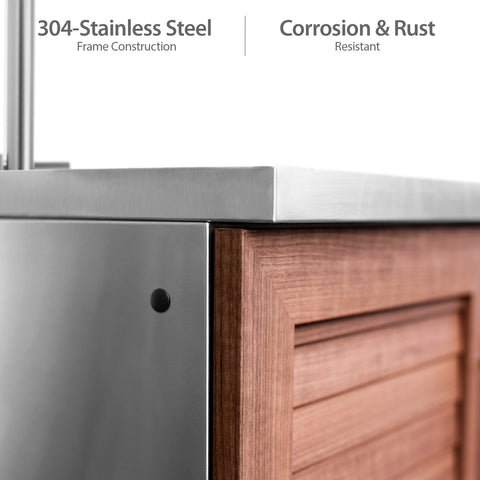 Outdoor Kitchen Stainless Steel Sink Cabinet