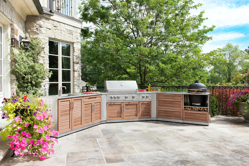 Outdoor Kitchen Stainless Steel 3 Piece Cabinet Set - NewAge Products