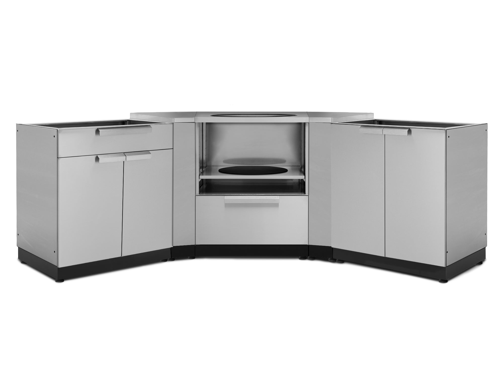 Casa Nico Portable Stainless Steel Outdoor Kitchen Cabinet & Patio Bar