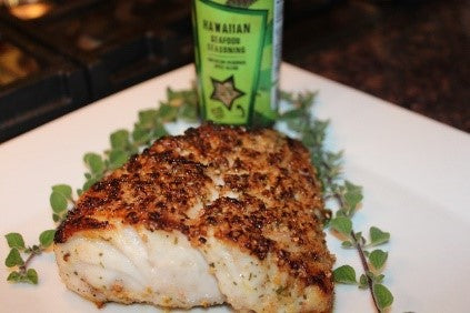 Roasted Grouper with Hawaiian Seafood Seasoning.