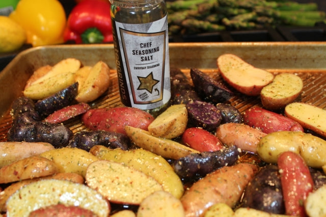 Chef Seasoning Salt on Fingerling Potatoes