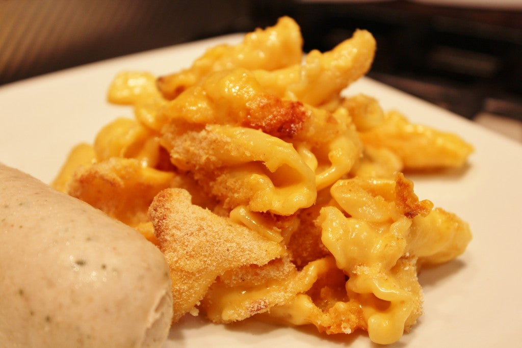 Baked Mac & Cheese with Bratwurst