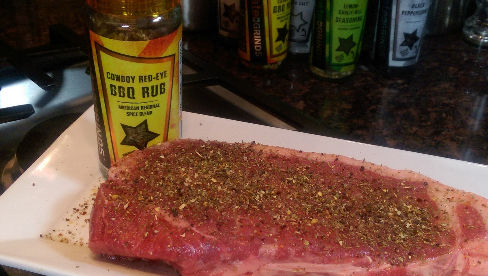 New York Steak with Southwest BBQ Rub