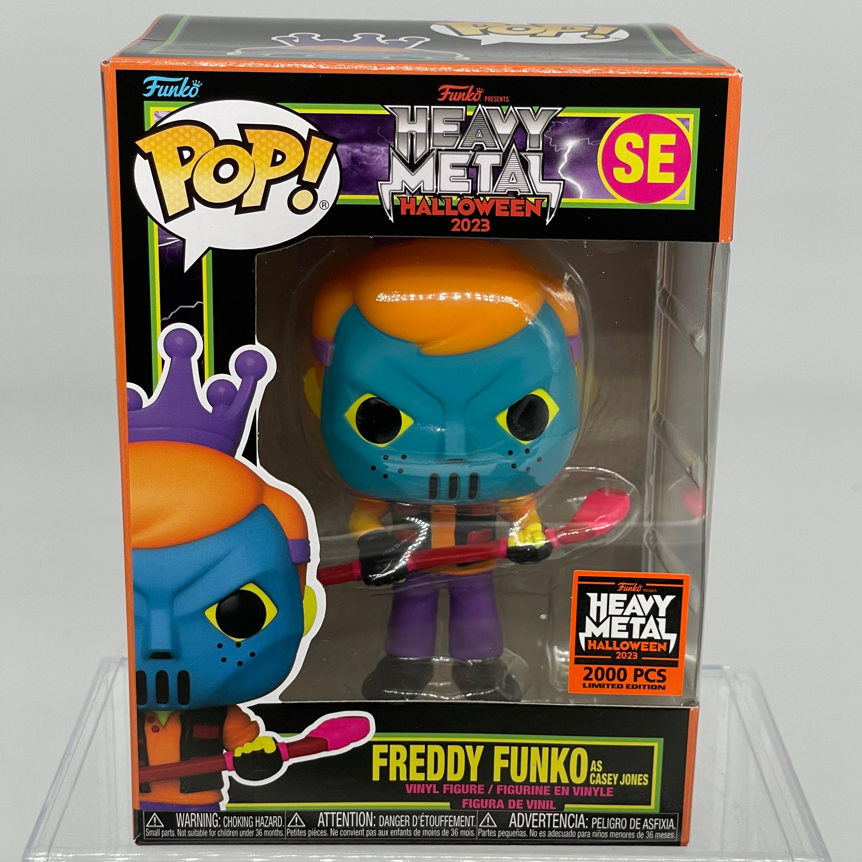 FUNKO POP FREDDY FUNKO AS CASEY JONES BLACKLIGHT NYCC LE 2000 DRM230706