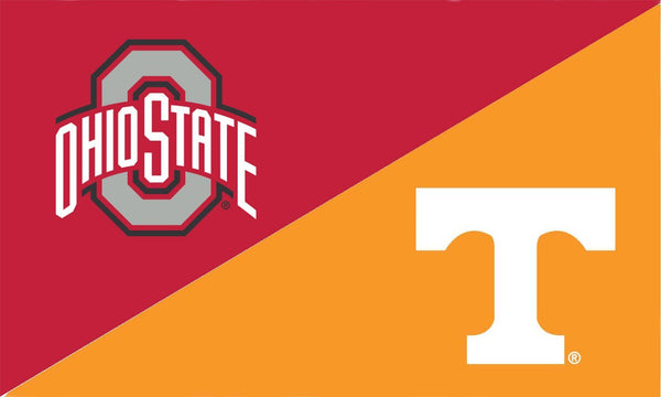 The Ohio State University and Tennessee House Divided Flag