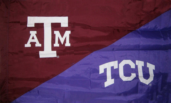 Texas A&M & TCU House Divided Flag
