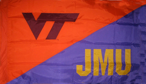 Virginia Tech & James Madison House Divided Flag