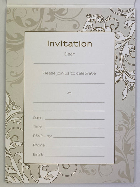 Invitation Pad - Gold Swirl