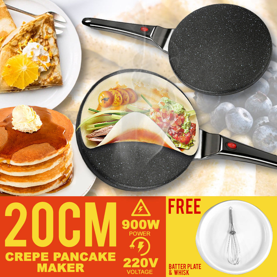 idrop 20CM Non-stick Electric Crepe & Pancake Maker Kitchen Cooking Pa