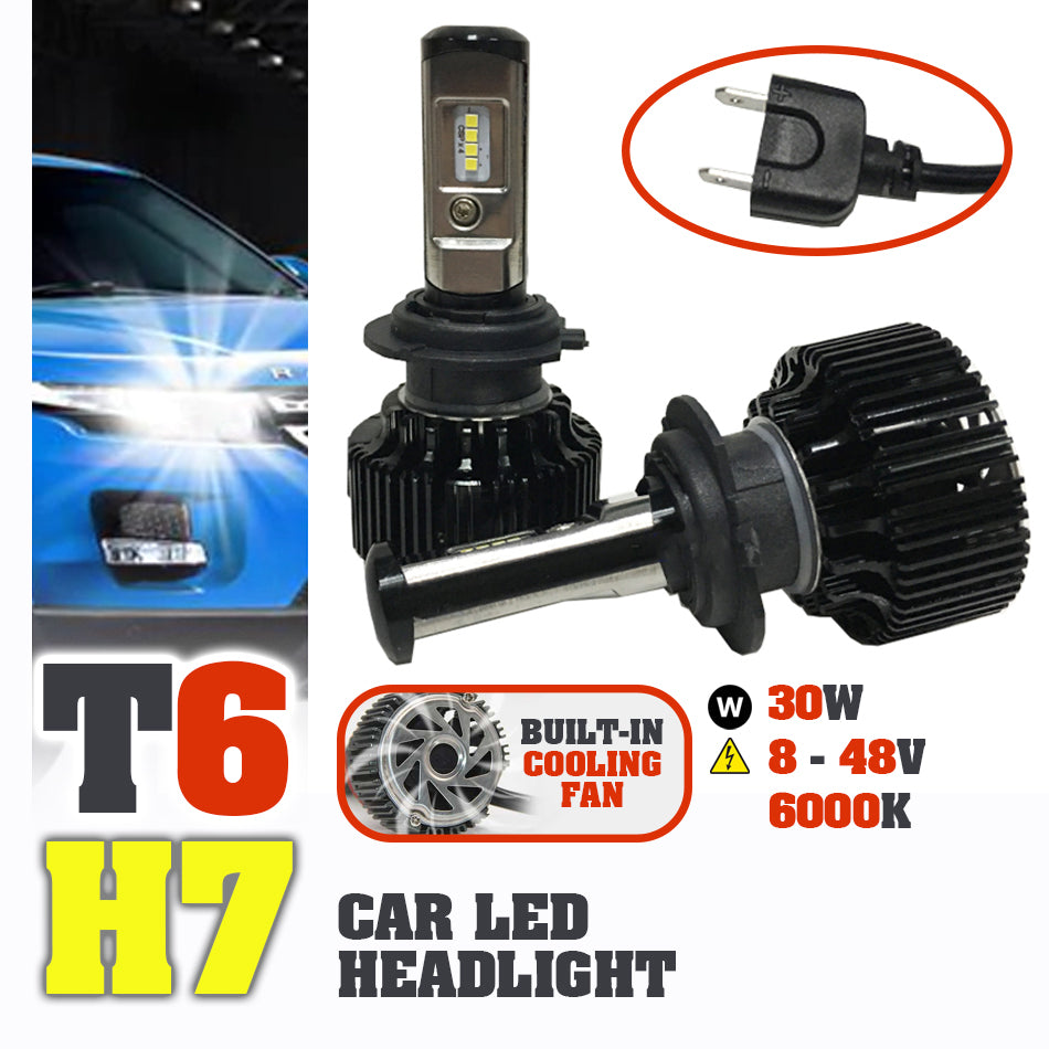 idrop TURBO LED T6 [ H7 ) ]- Car Headlight Hi Lo Beam 30W EMC 8-48V 60
