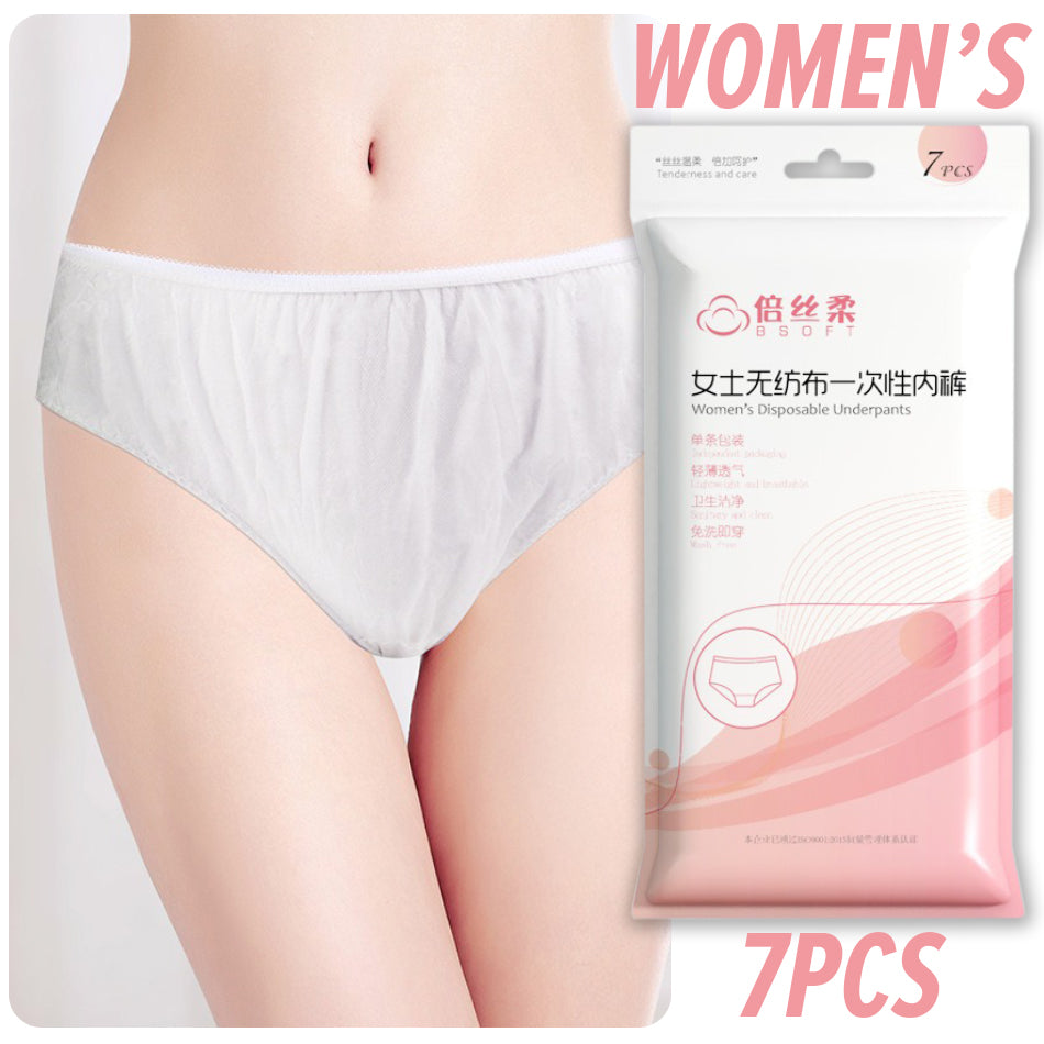 7PCS/Set Women Disposable Cotton Underwear Travelling Postpartum Panties  non-woven double-layer paper underwear - AliExpress