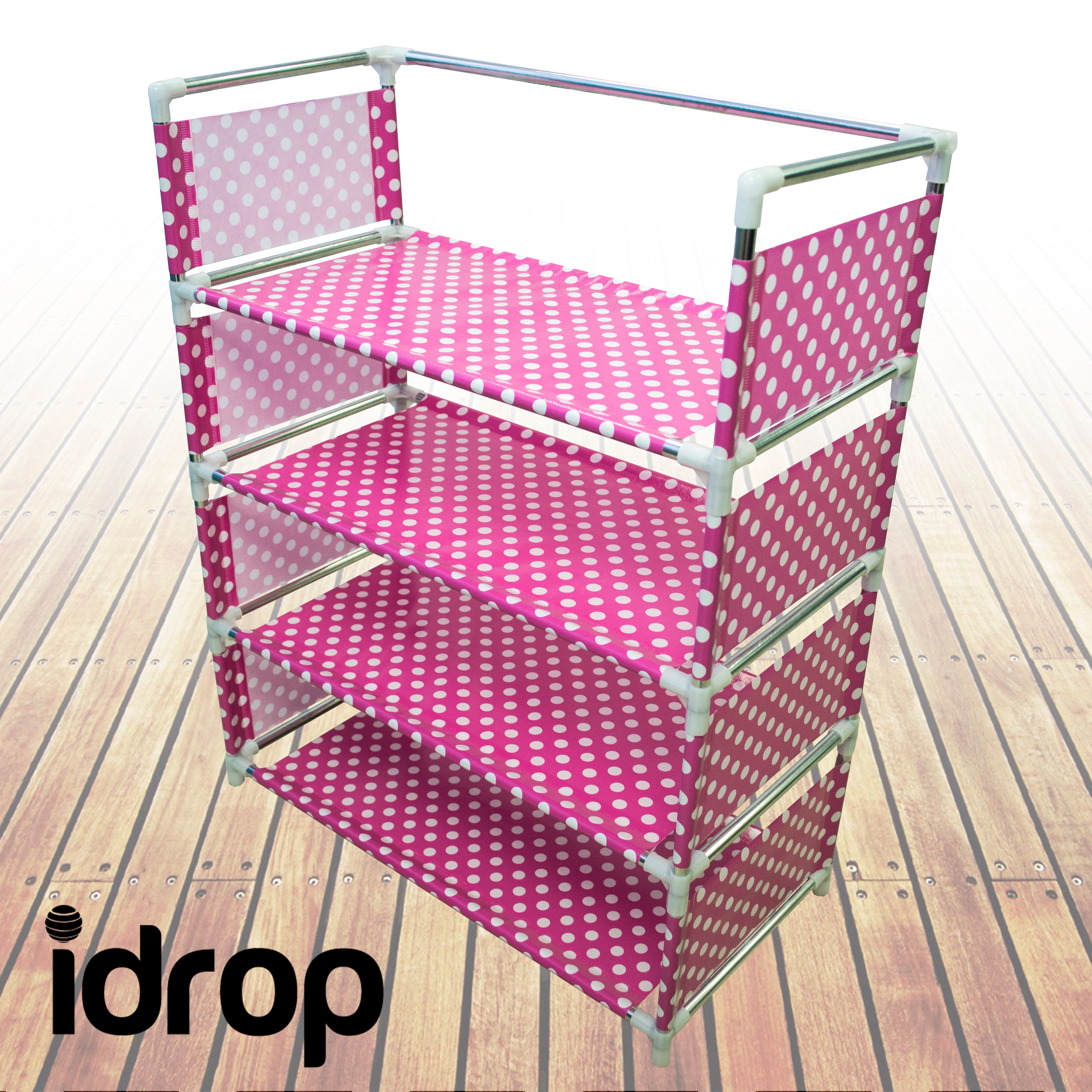 Idrop Creative Rack 4 Layers Plastic Sheet Storage Shoe Rack Portable Idrop