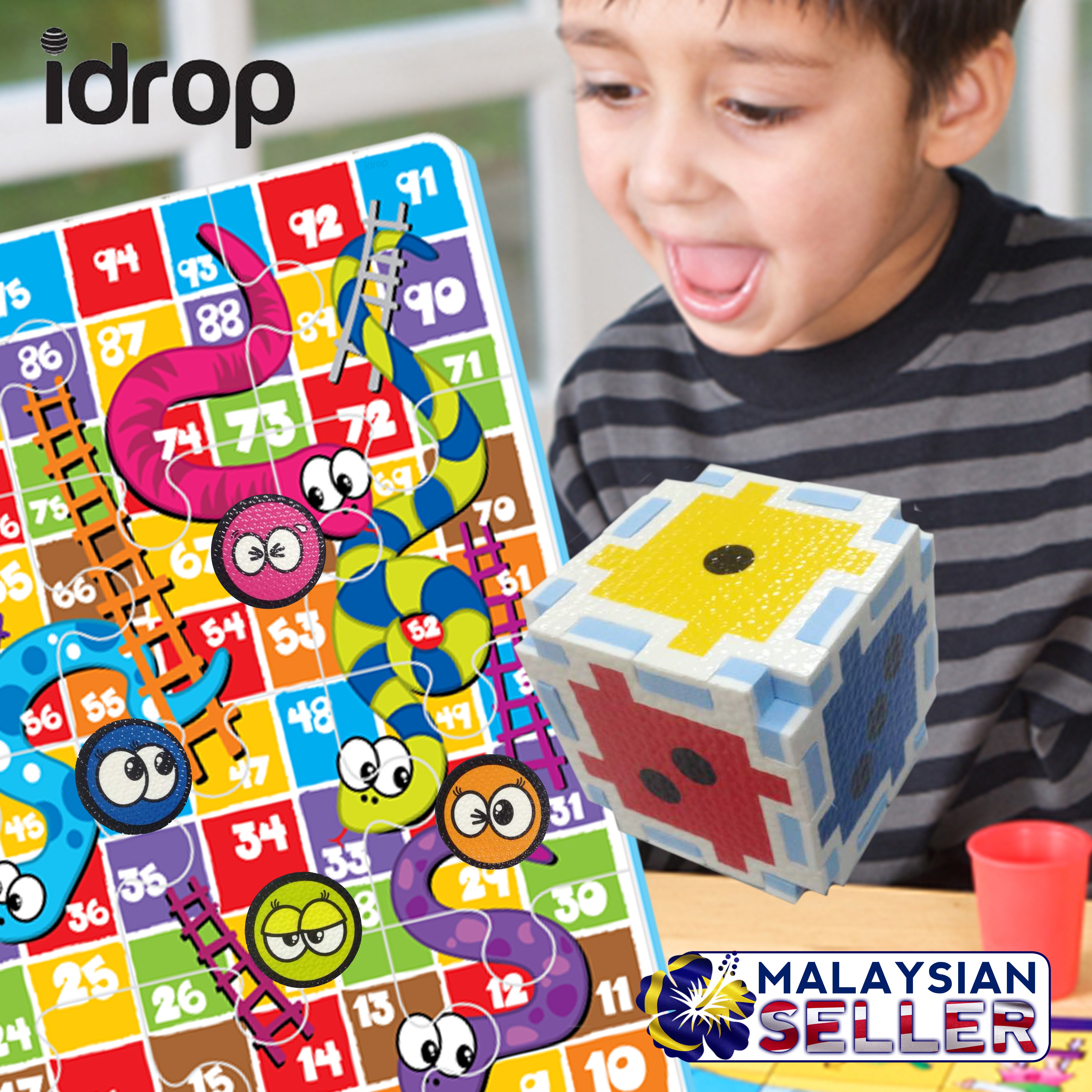 Idrop Snakes And Ladders Puzzle Mat Giant Floor Puzzle Game Idrop