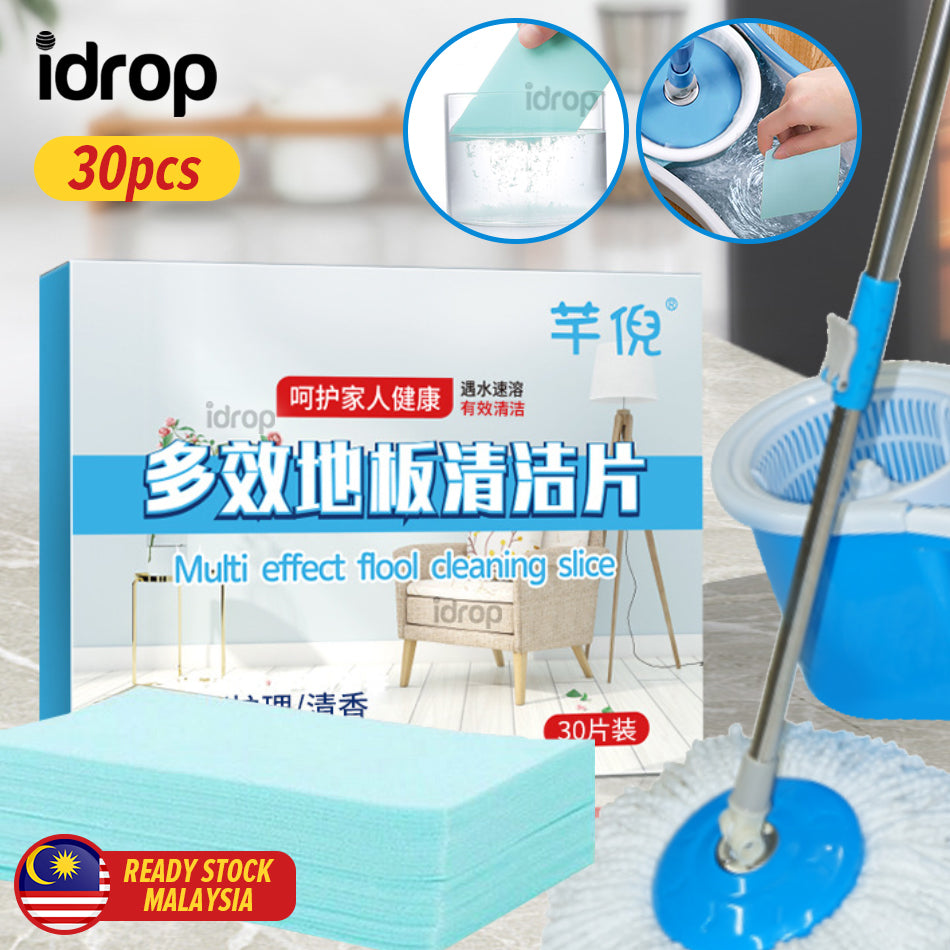 idrop [ 30pcs ] Multi Effect Floor Cleaning Slice Dissolvable Sheet /