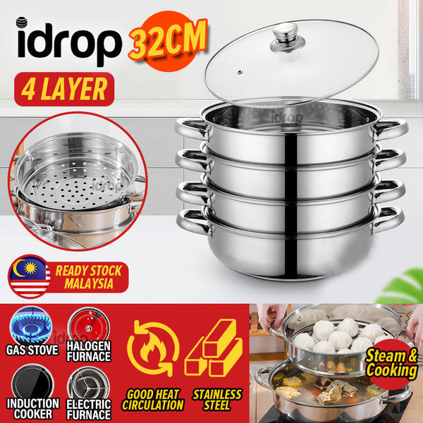 Sus304 Stainless Steel Steamer Pot For Home Use, Suitable For Soup