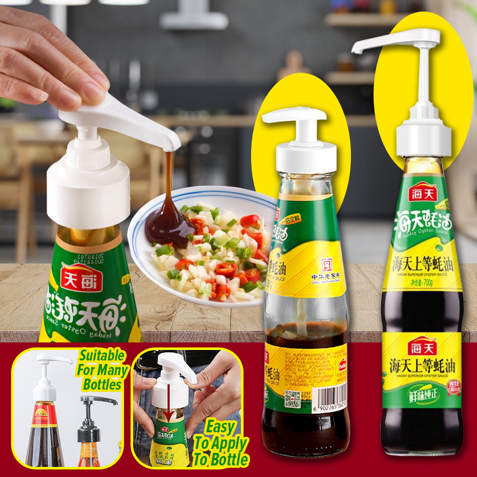 idrop Pressure Pump Bottle Nozzle Dispenser Universal for Sauce u0026 Seasoning  Bottle / Pam Muncung Botol / 瓶喷嘴泵 [ 1PC ]