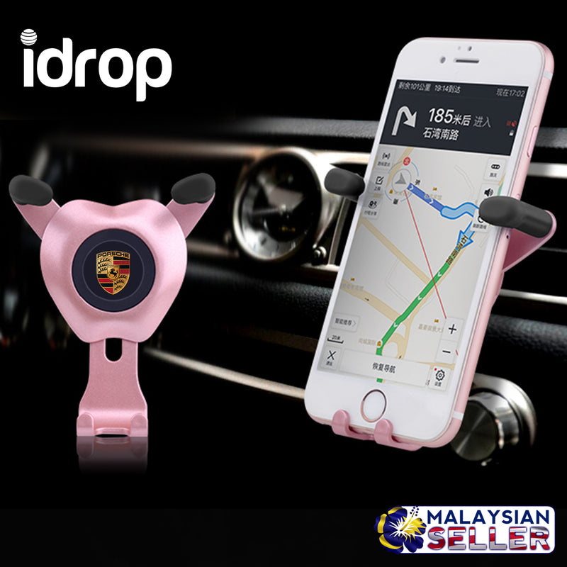 idrop Portable Adjustable Gravity Car Air Vent Mount Holder for Mobile Cell Phone
