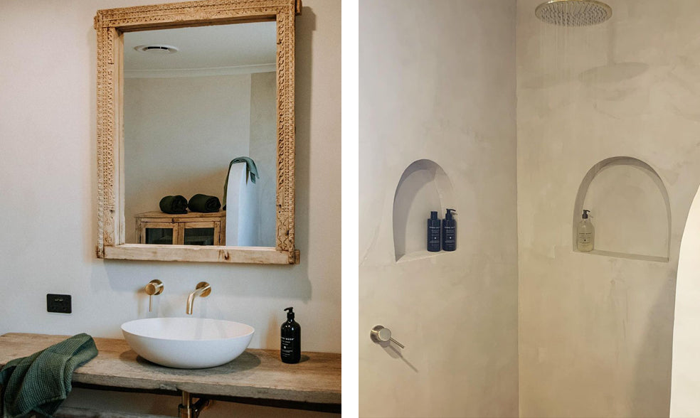 Bathroom and shower with Bondi Wash products
