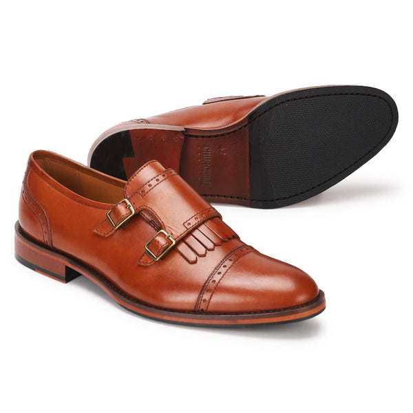 Churchillshoes: Tan Double Monkstrap shoes online - Men formal shoes ...