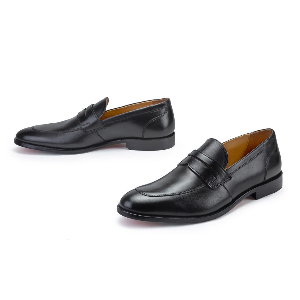 Black Penny Loafer Shoes For Men In India | Off No Required – Churchill Shoes
