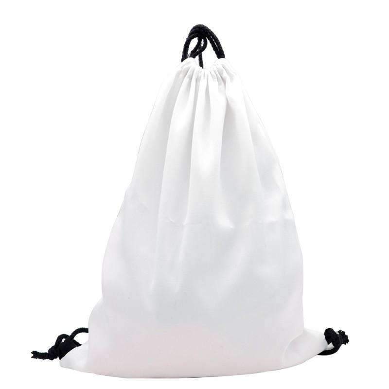 white drawstring backpack