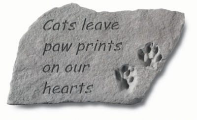 Cats leave paw prints…Memorial Stone