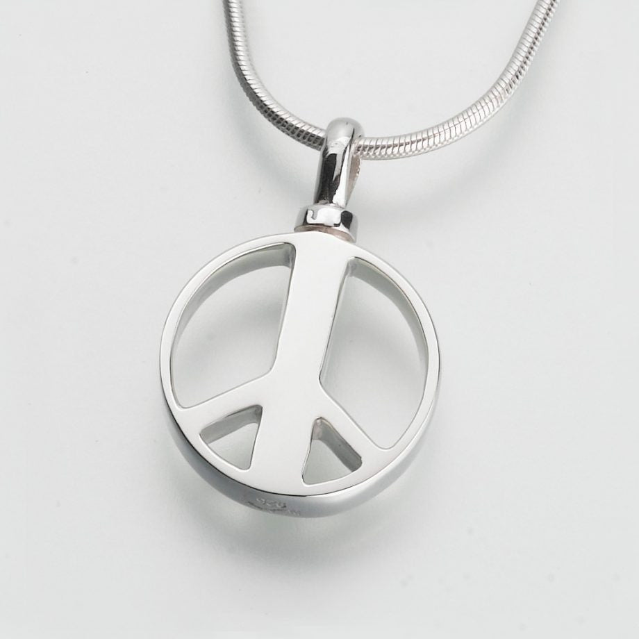 Peace Sign Cremation Jewelry — Afterlife Essentials