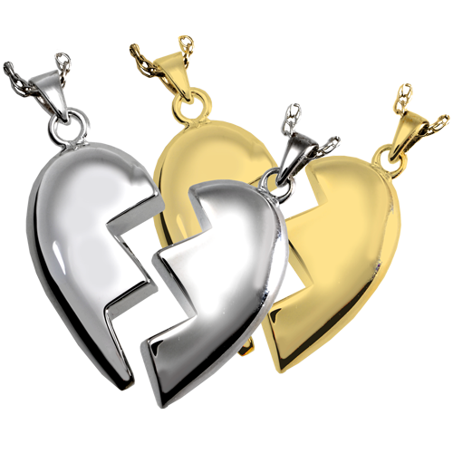Separate Double Chamber Heart Pendant Cremation Jewelry — Afterlife ...