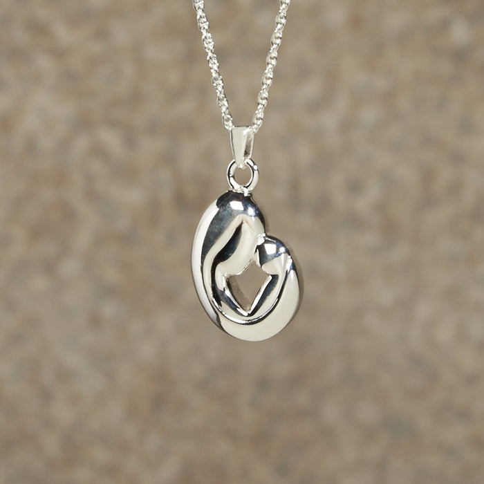 Mother And Child Pendant Cremation Jewelry — Afterlife Essentials