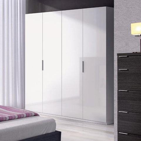 SERENA 4 Door Wardrobe in White - Online4furniture