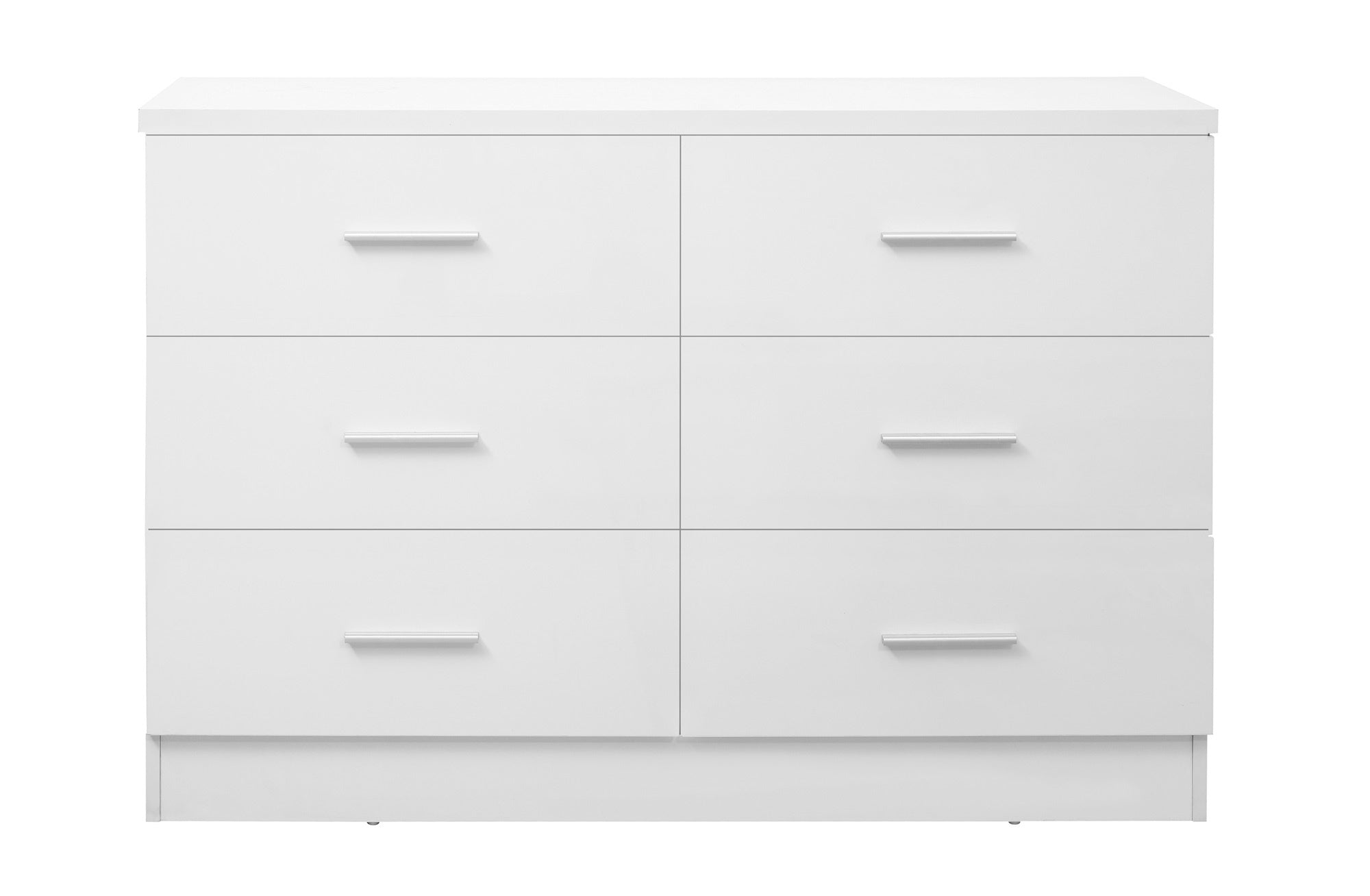 REFLECT XL High Gloss 6 Drawer Chest of Drawers in White / Matt White