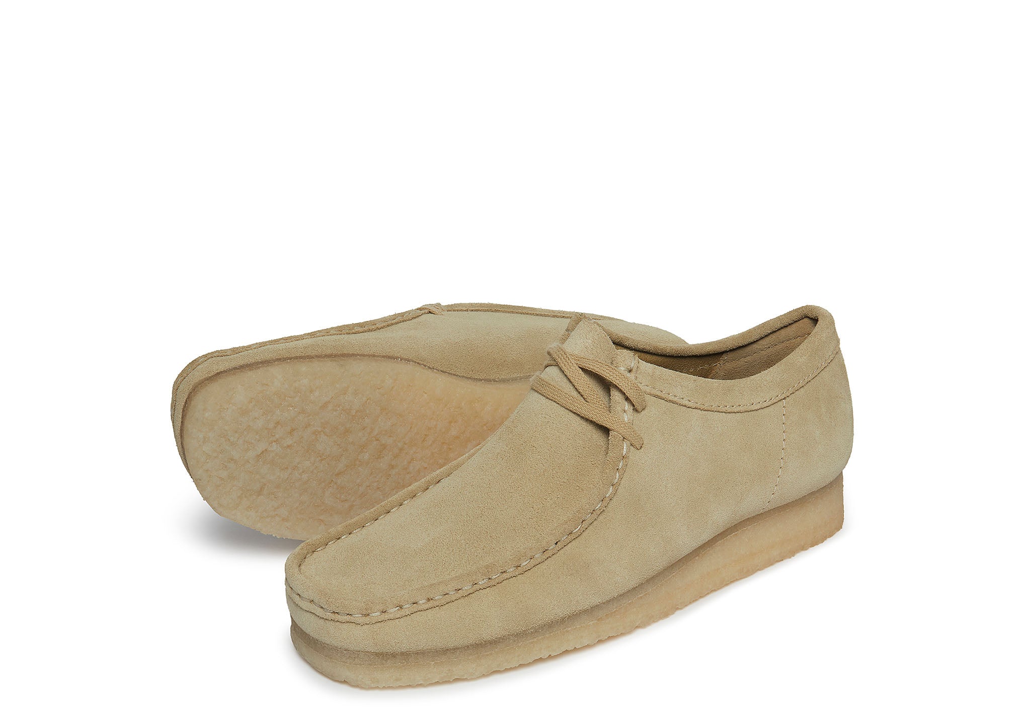 maple suede wallabees