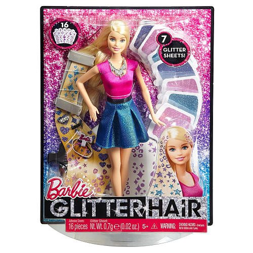 barbie glitter hair