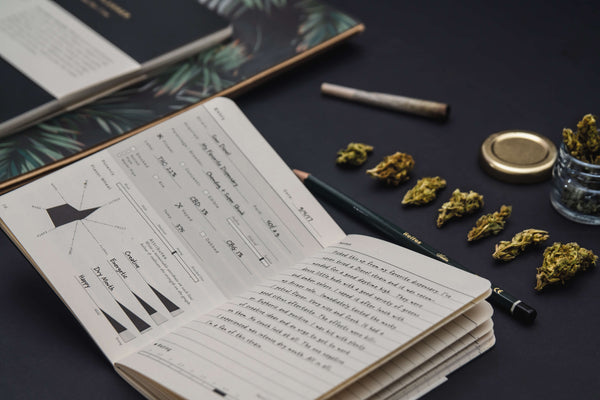 The Cannabis Taster and notes written in the journal