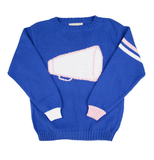 Isabelle's Intarsia Sweater - Beale Street Blue Bow