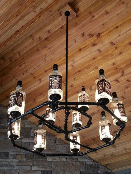 12 DIY Jack Daniel’s Whiskey Bottle Lamps Men Will Love - Read more at www.ilikethatlamp.com