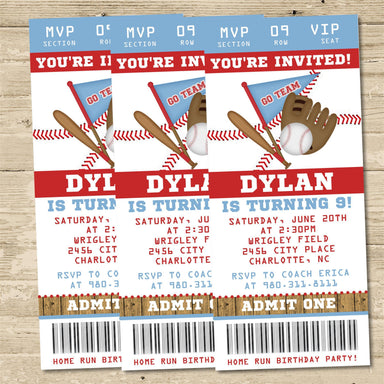 Editable Baseball Ticket Template. Surprise Baseball Game Ticket. Sports  Ticket. Invitation Gift. Baseball Ticket.