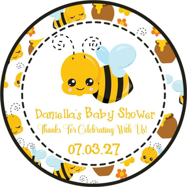 Little Bee Digital Download Favor Sticker Labels Baby Shower