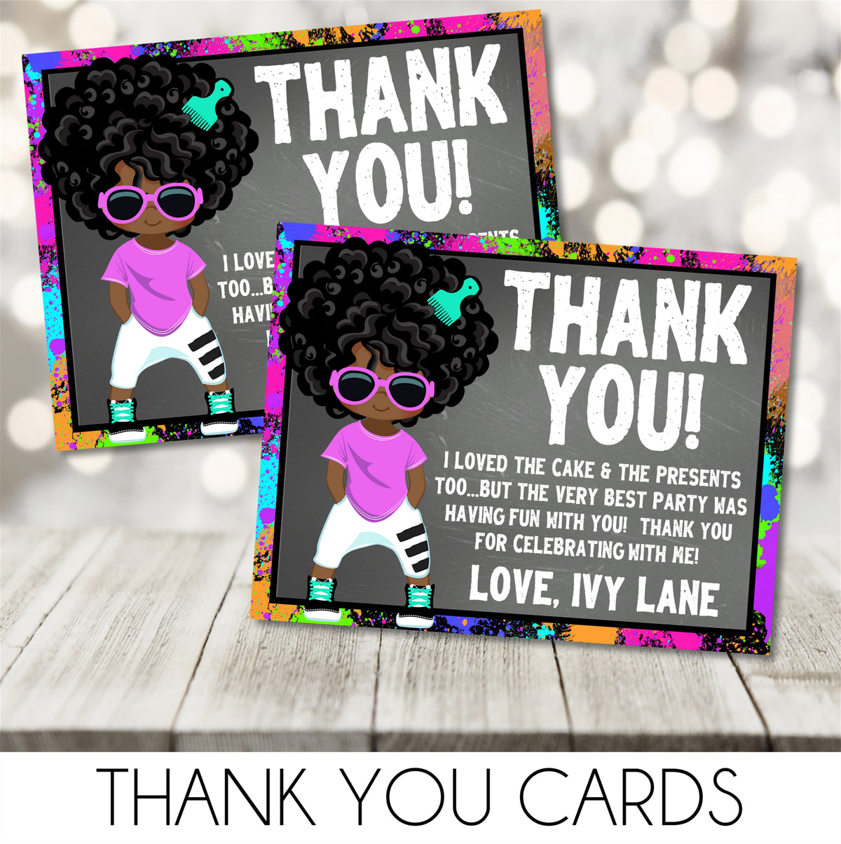 Birthday Party Thank You Cards