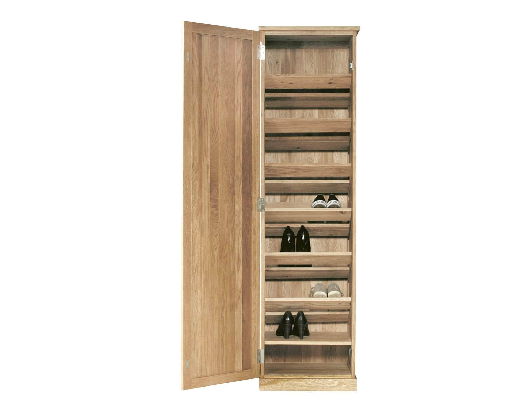 Tall Solid Oak Shoe Cabinet Unni Evans