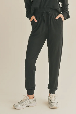 Soft Brushed Ribbed Sweatpant – OMONI BOUTIQUE