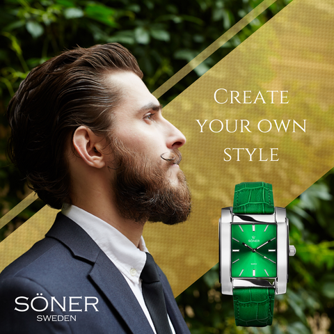 Birthday present for you man, boyfriend, son or father - Men's watches in a square design from SÖNER