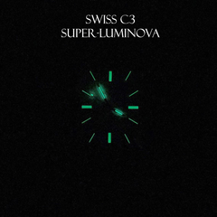 Swiss Super-LumiNova lume on SÖNER Momentum square watch