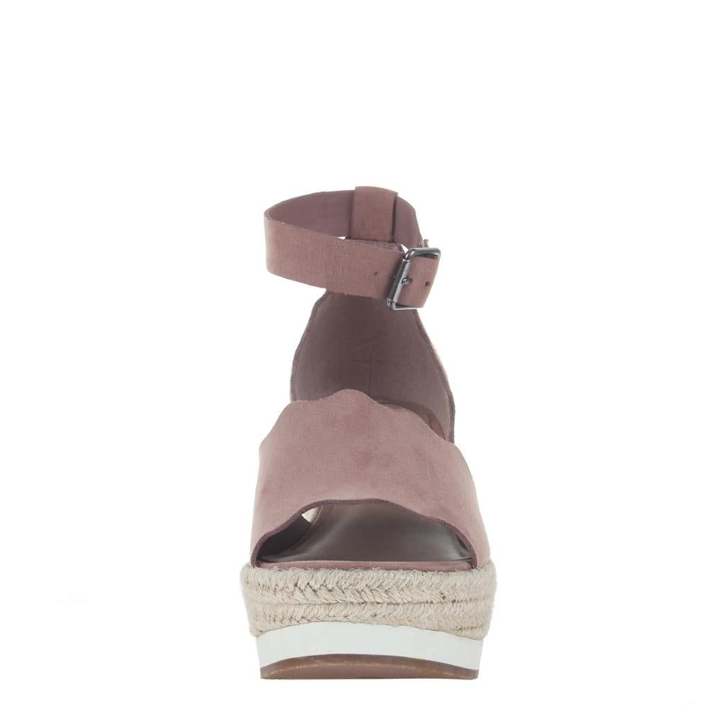 mauve colored wedges